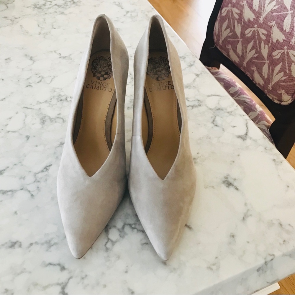 Vince camuto suede heels